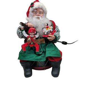Santa Toy Maker Motionette Animated Figure on‎ Drum Holiday Creations Christmas